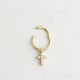 Glorria Altın Haç Halka Piercing Glorria Altın Haç Halka Piercing