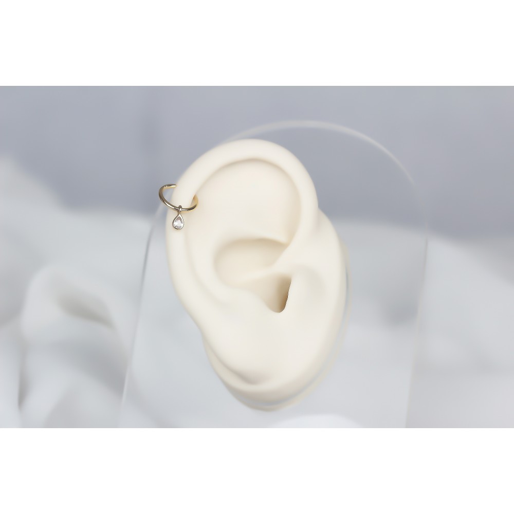 Glorria Altın Damla Halka Piercing Glorria Altın Damla Halka Piercing