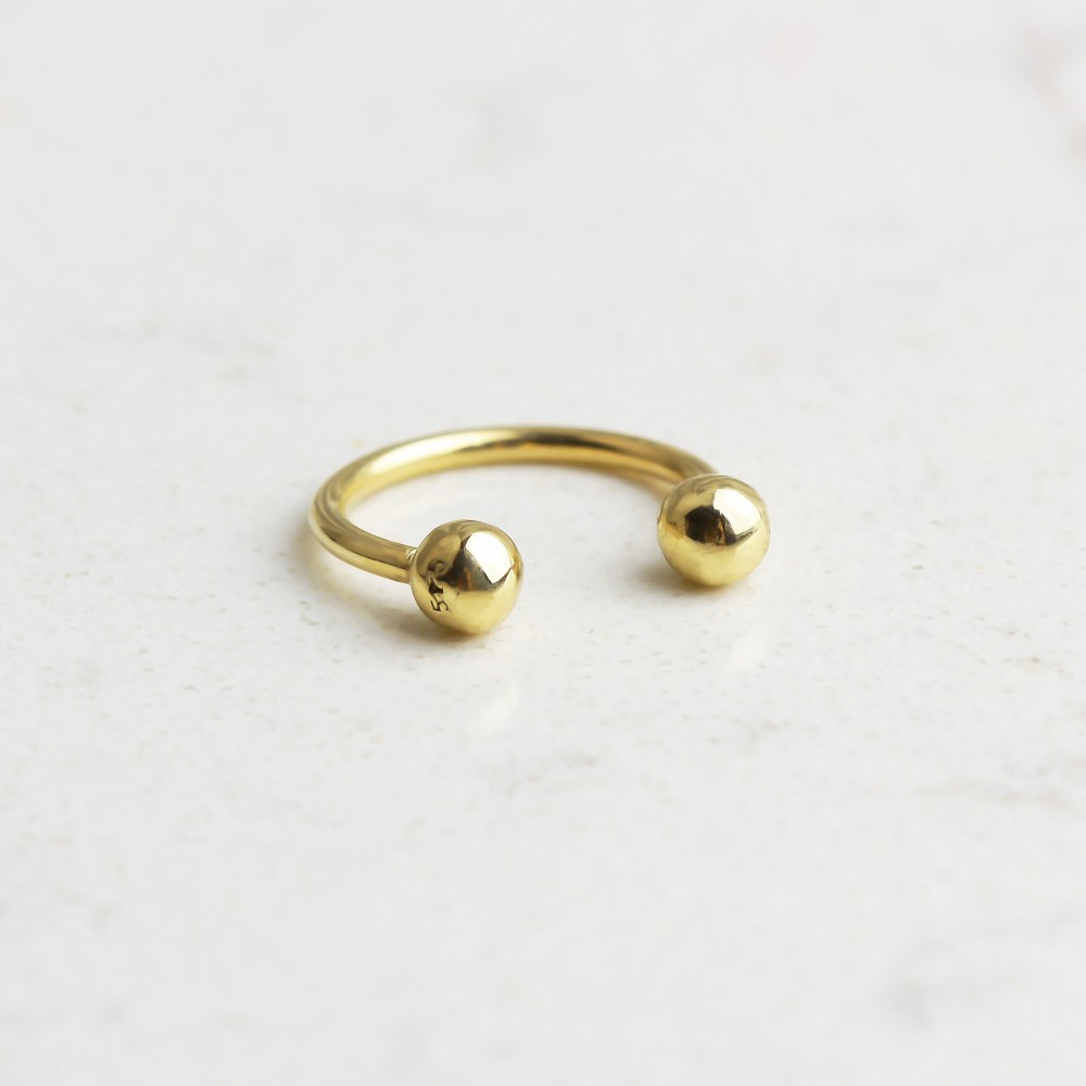 Glorria Altın Yarım Halka Piercing
