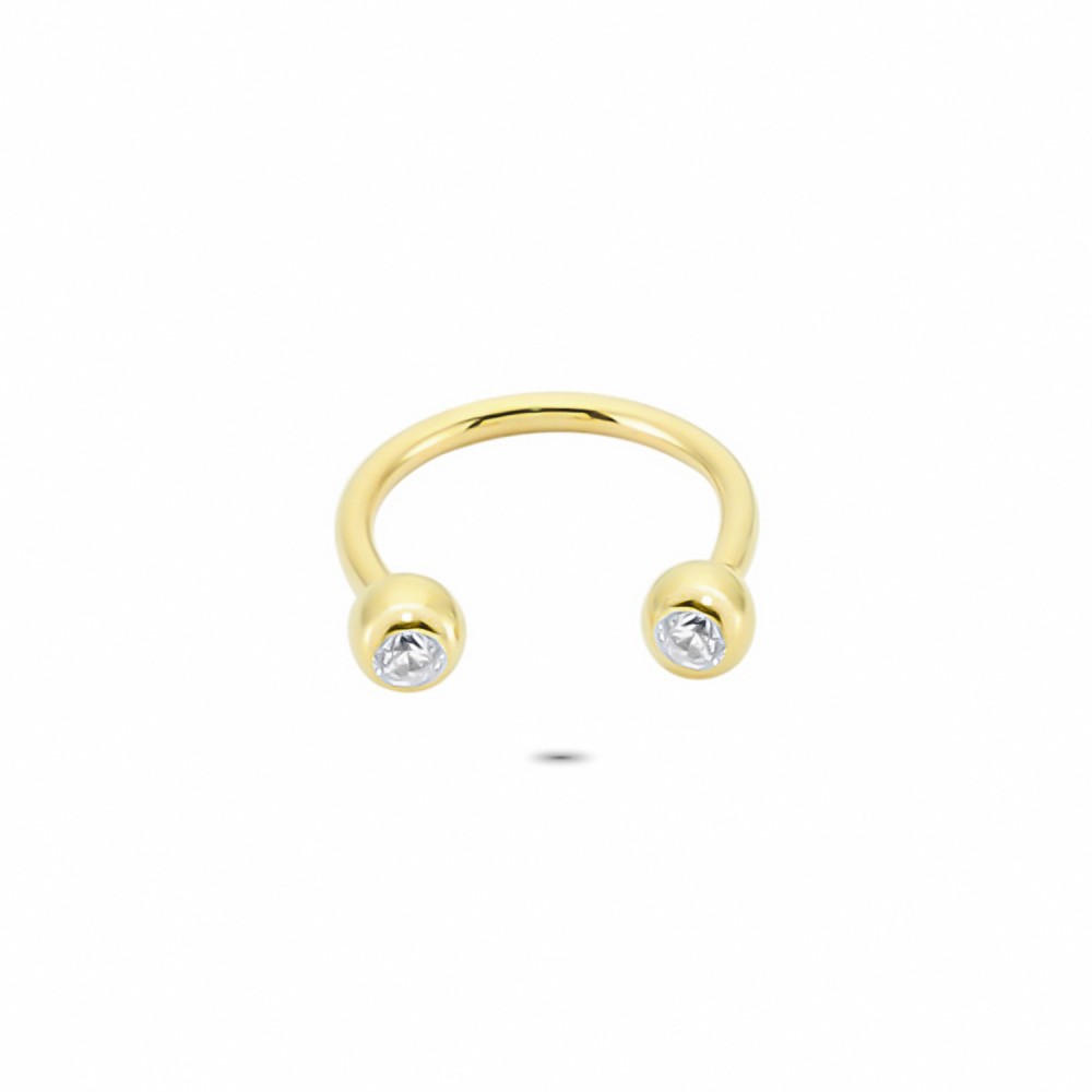 Glorria Altın Taşlı Yarım Halka Piercing Glorria Altın Taşlı Yarım Halka Piercing