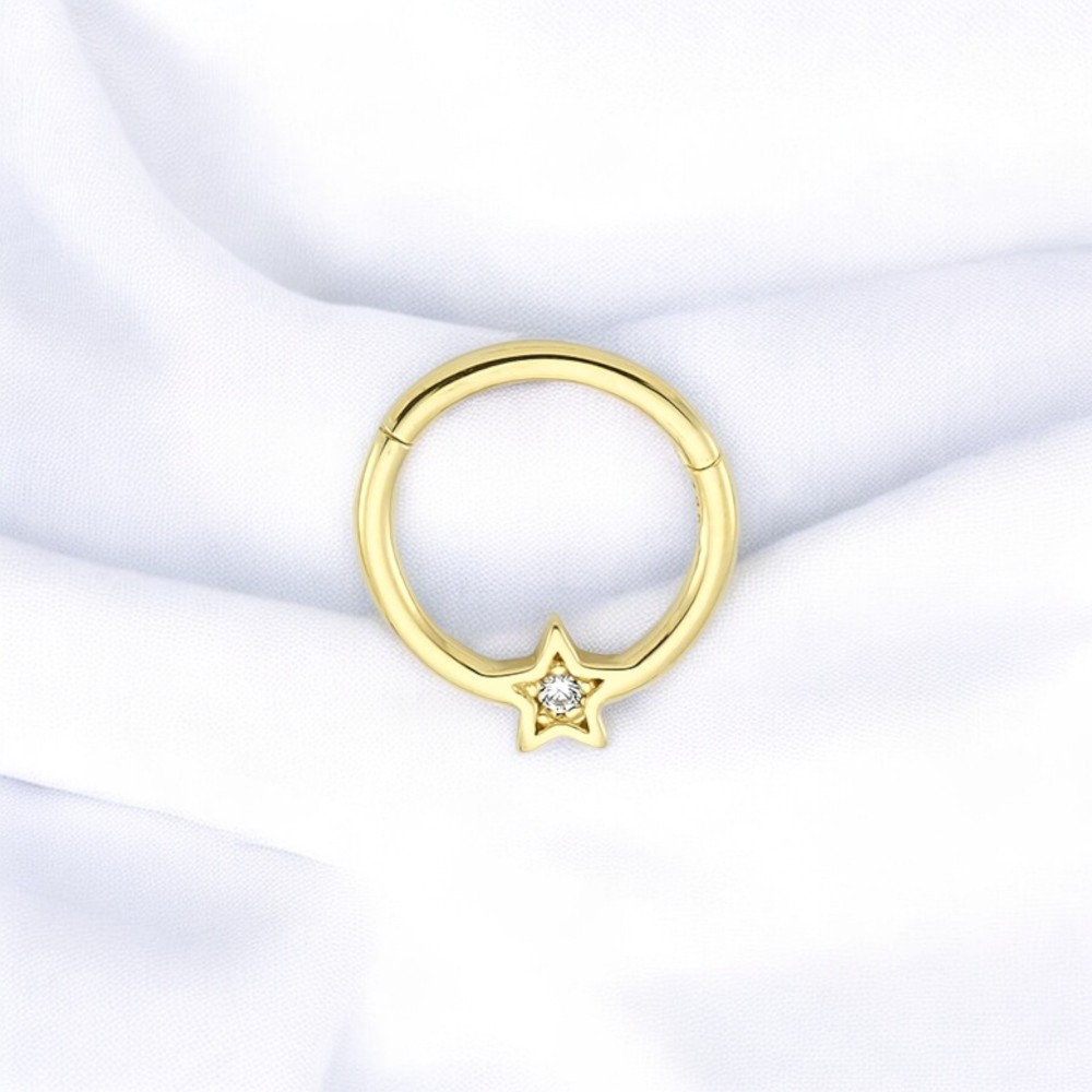 Glorria Altın Yıldız Halka Helix Piercing Glorria Altın Yıldız Halka Helix Piercing