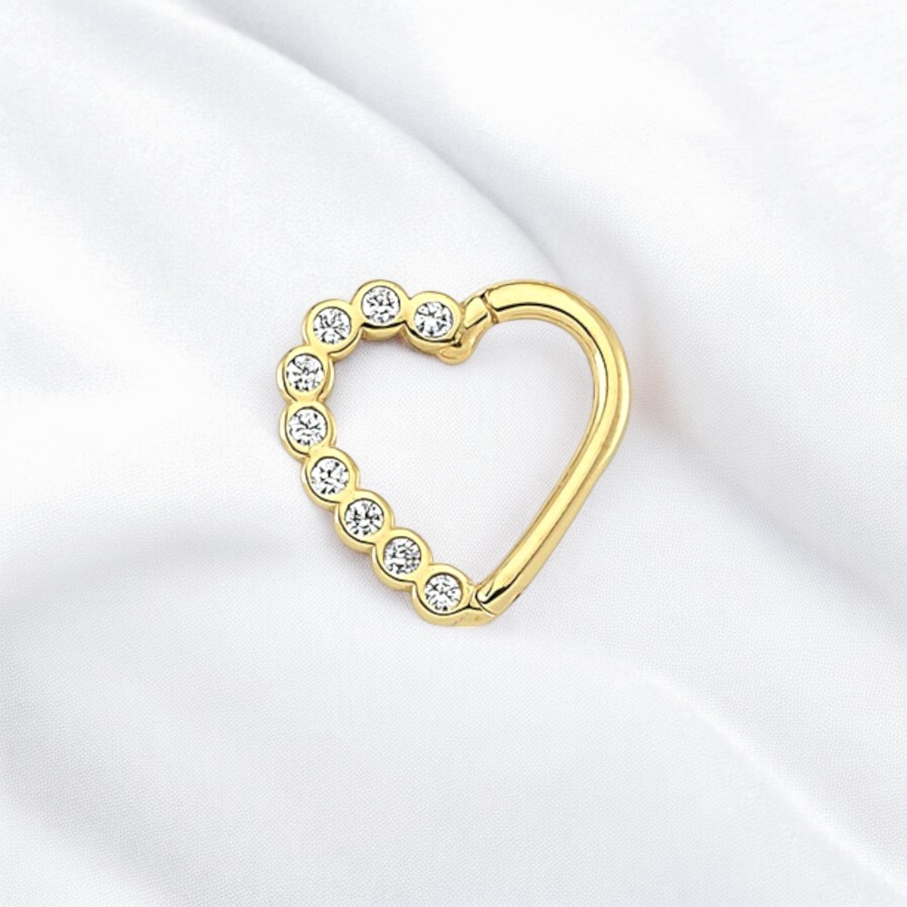 Glorria Altın Kalp Helix Piercing Glorria Altın Kalp Helix Piercing