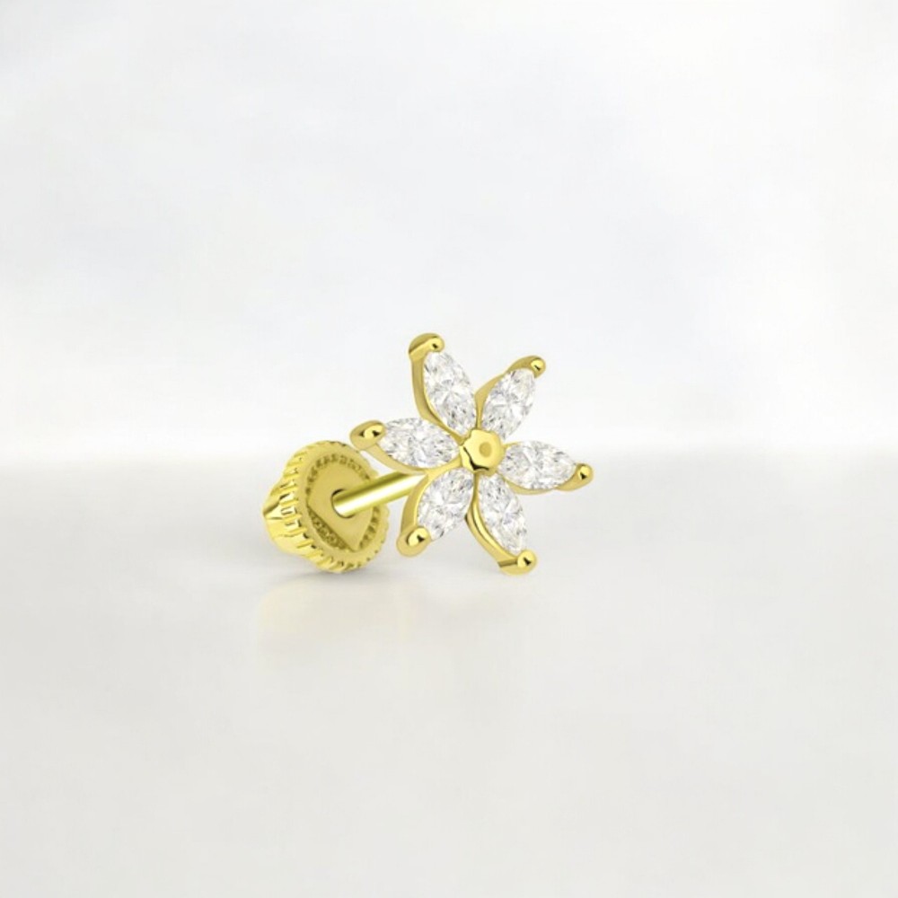 Glorria Altın Çiçek Helix Piercing Glorria Altın Çiçek Helix Piercing