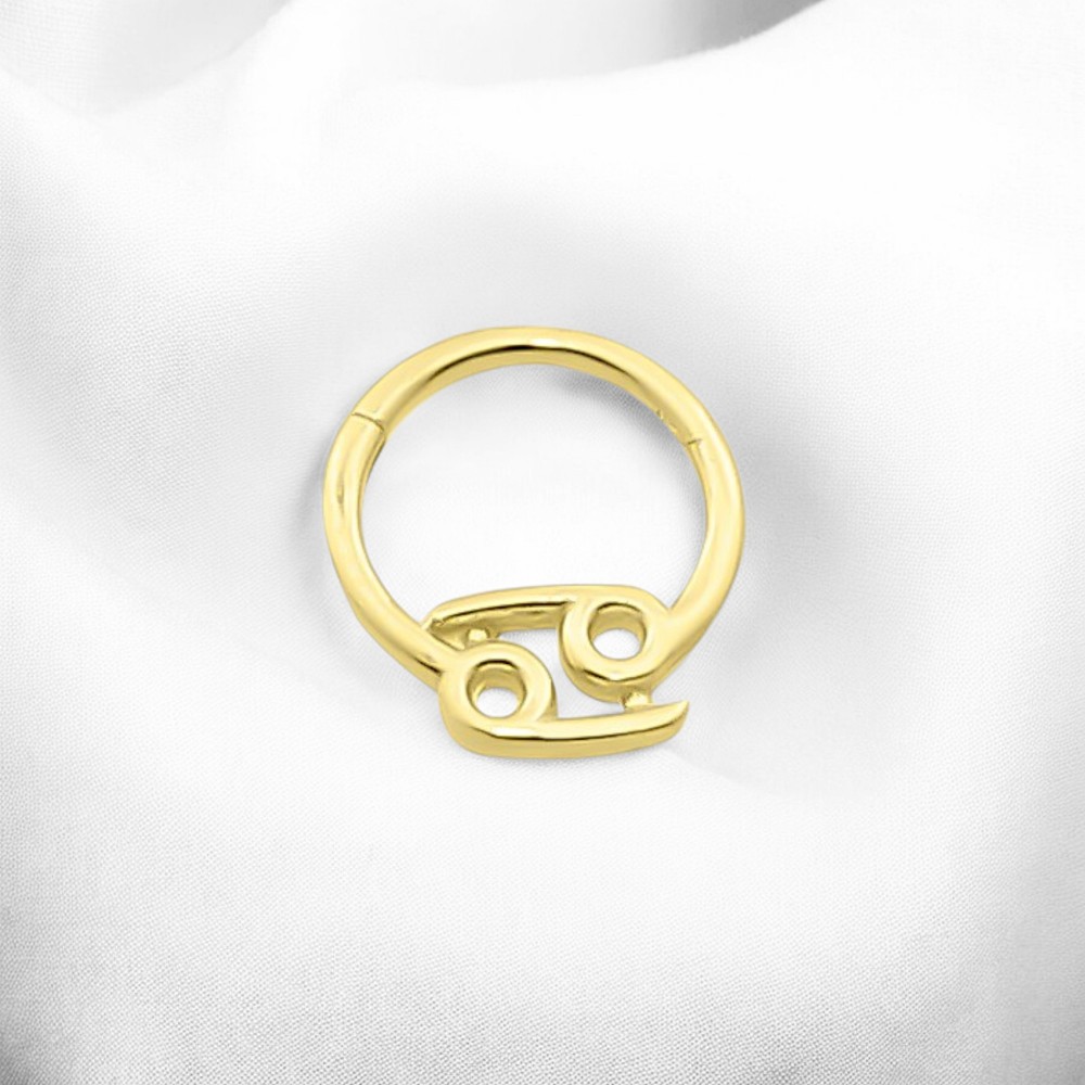 Glorria Altın Yengeç Burcu Halka Helix Piercing Glorria Altın Yengeç Burcu Halka Helix Piercing