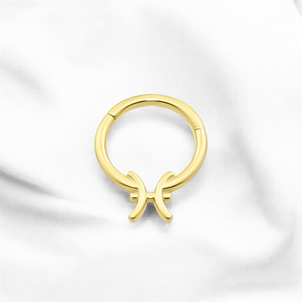 Glorria Altın Balık Burcu Halka Helix Piercing Glorria Altın Balık Burcu Halka Helix Piercing