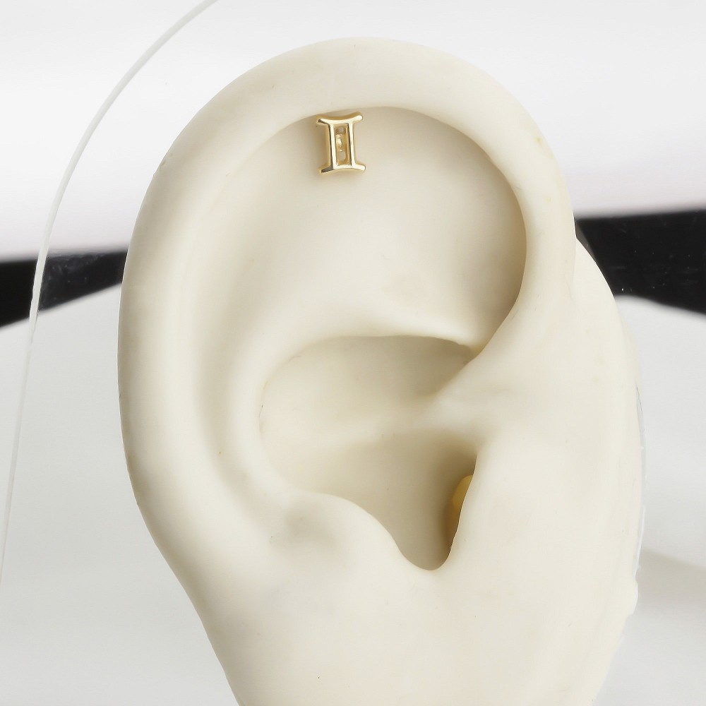 Glorria Altın İkizler Burcu Helix Piercing Glorria Altın İkizler Burcu Helix Piercing