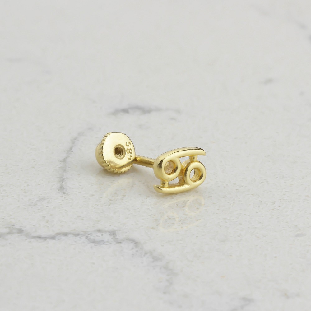 Glorria Altın Yengeç Burcu Helix Piercing