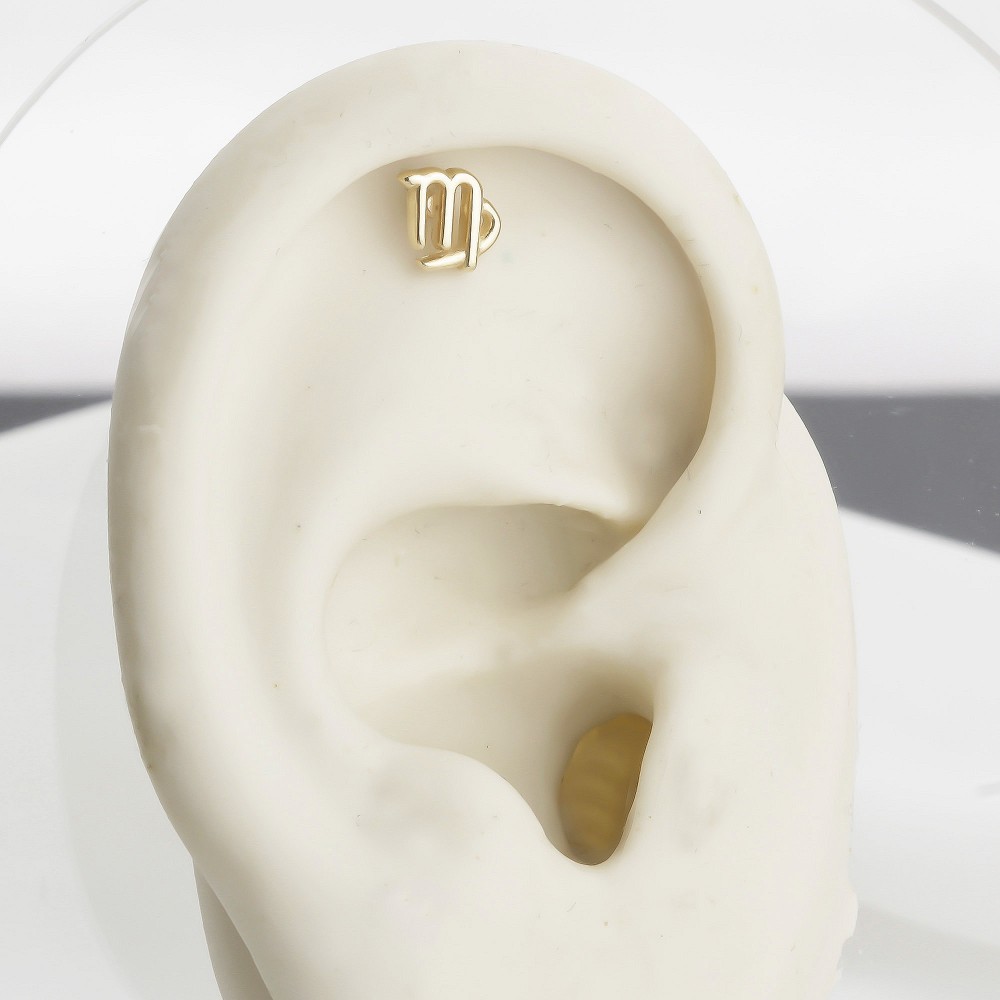 Glorria Altın Başak Burcu Helix Piercing
