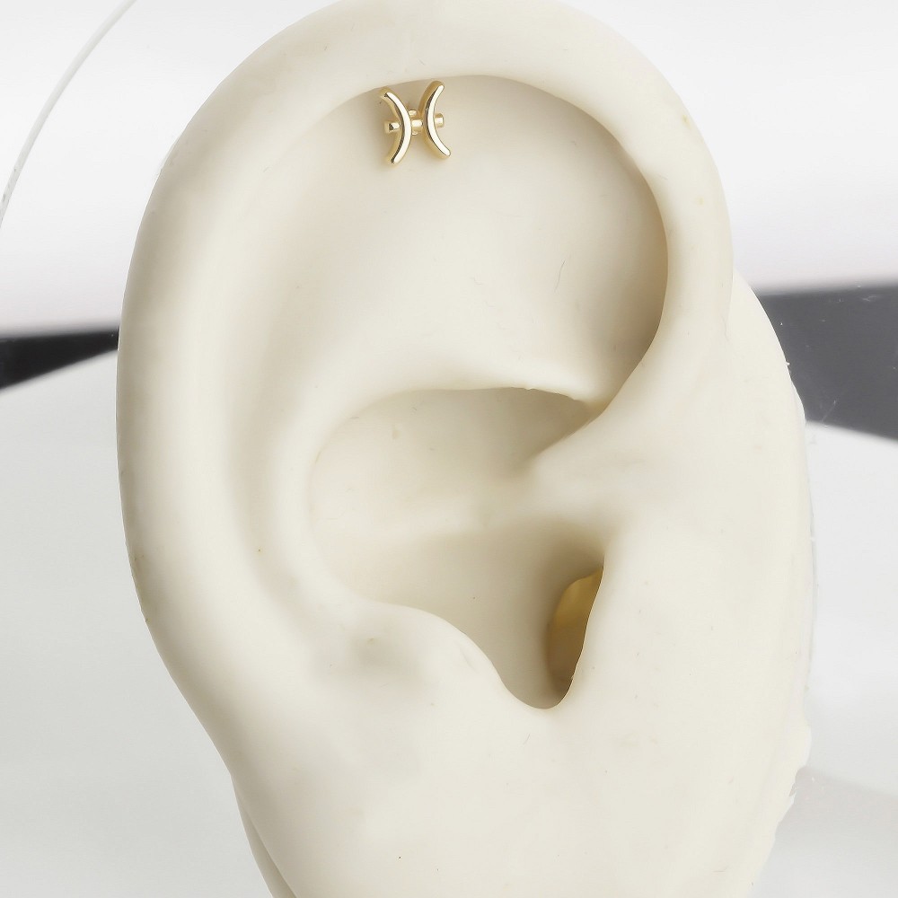 Glorria Altın Balık Burcu Helix Piercing Glorria Altın Balık Burcu Helix Piercing