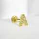 Glorria Altın A Harfi Tragus Piercing Glorria Altın A Harfi Tragus Piercing