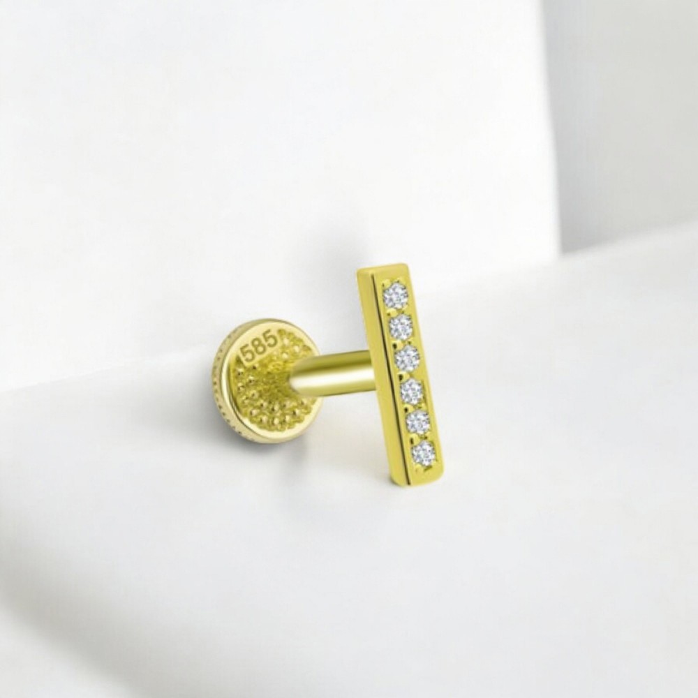 Glorria Altın I Harfi Tragus Piercing Glorria Altın I Harfi Tragus Piercing