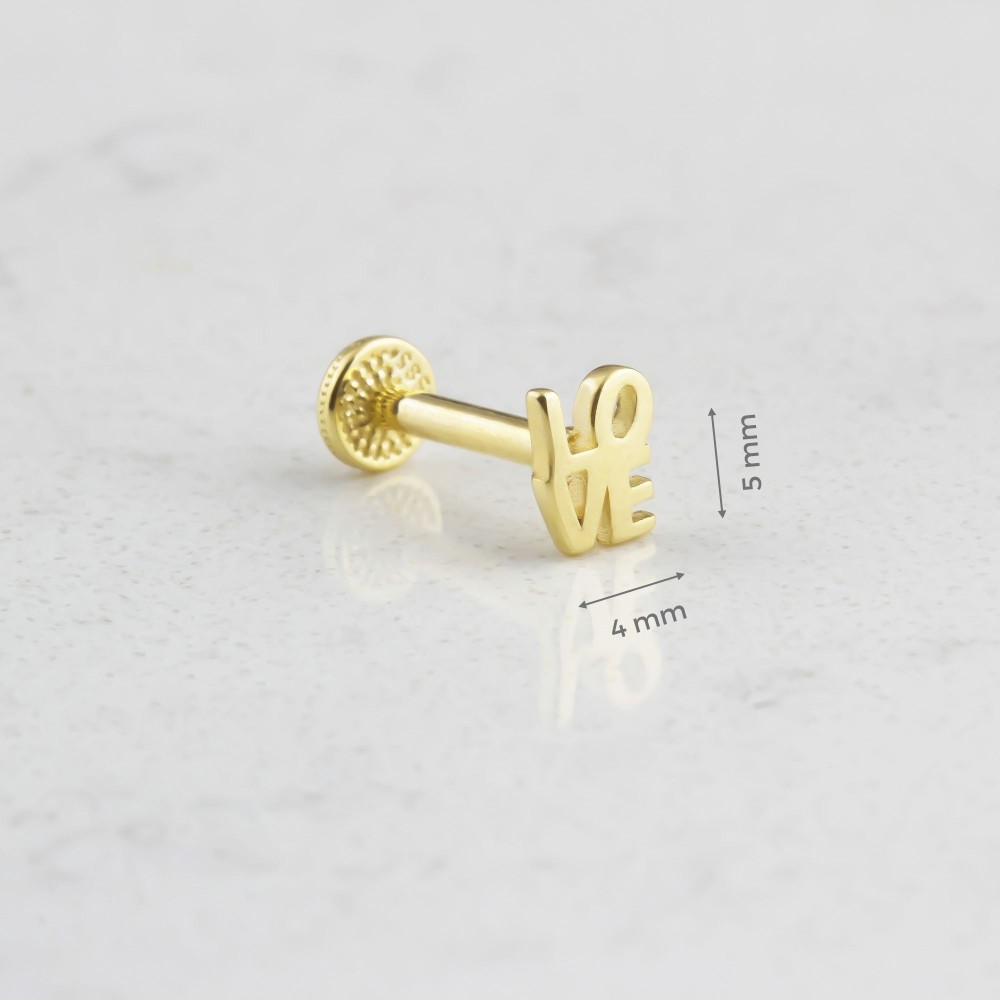 Glorria Altın Love Tragus Piercing Glorria Altın Love Tragus Piercing
