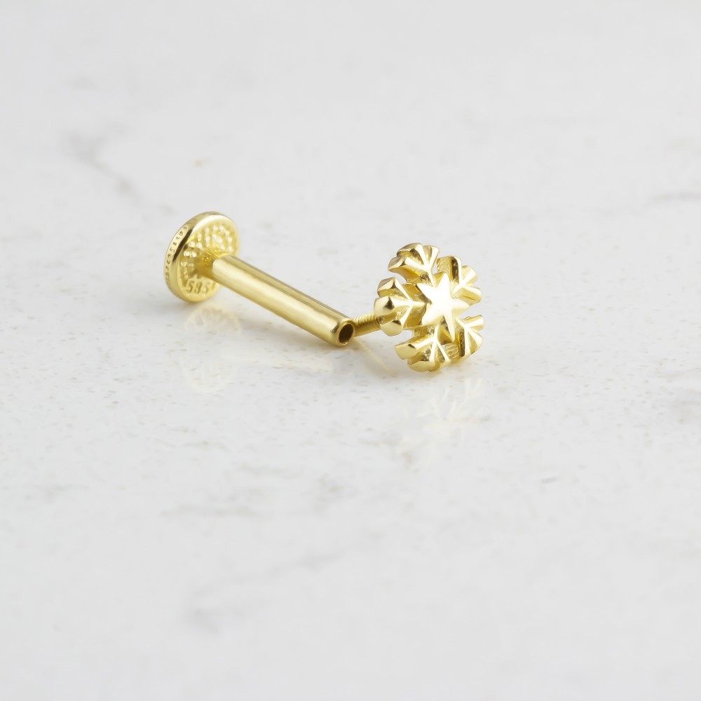 Glorria Altın Kar Tanesi Tragus Piercing Glorria Altın Kar Tanesi Tragus Piercing