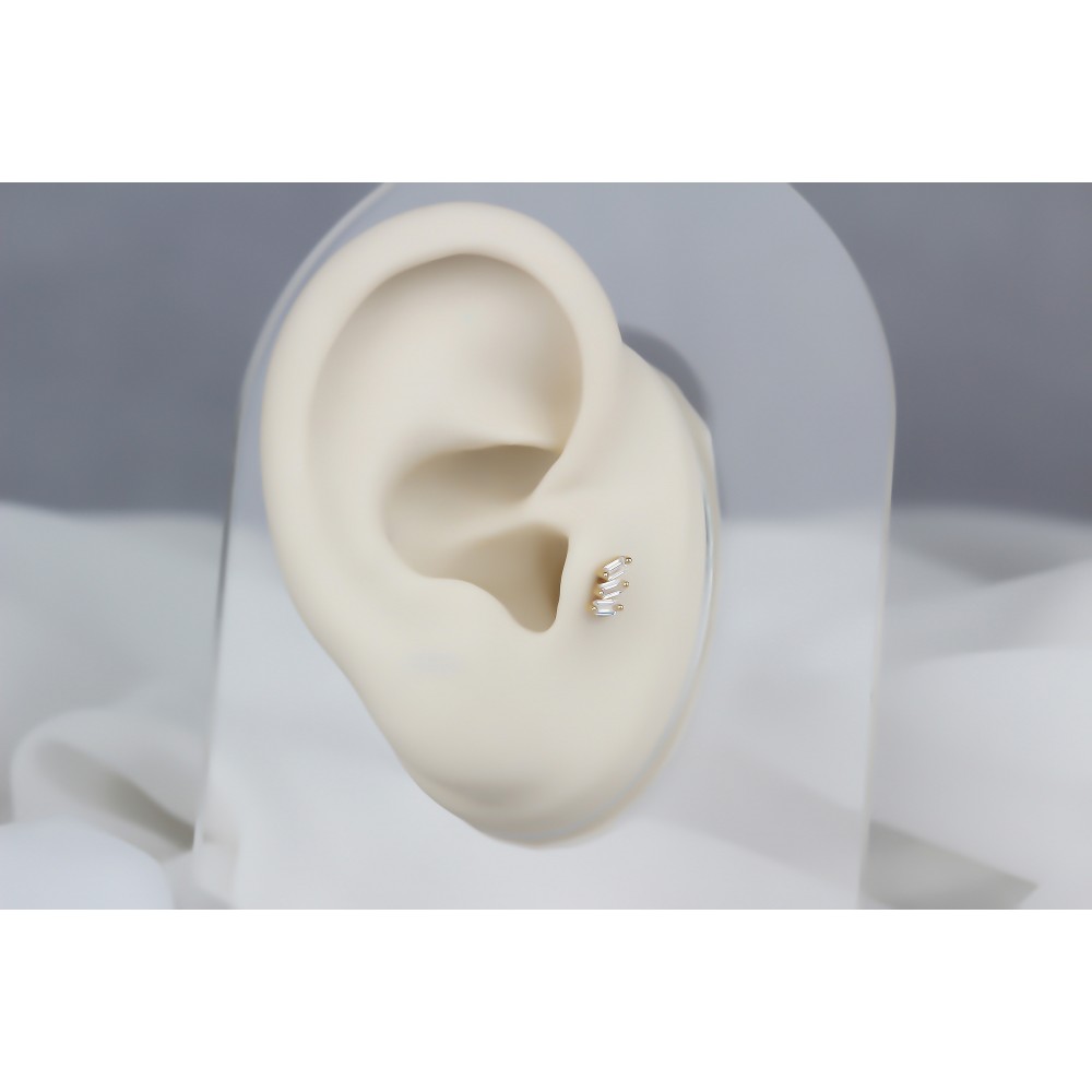 Glorria Altın 3 Baget Tragus Piercing Glorria Altın 3 Baget Tragus Piercing
