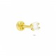 Glorria Altın Çift Baget Tragus Piercing Glorria Altın Çift Baget Tragus Piercing