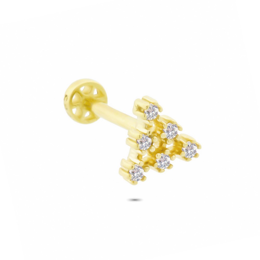 Glorria Altın Piramit Tragus Piercing Glorria Altın Piramit Tragus Piercing