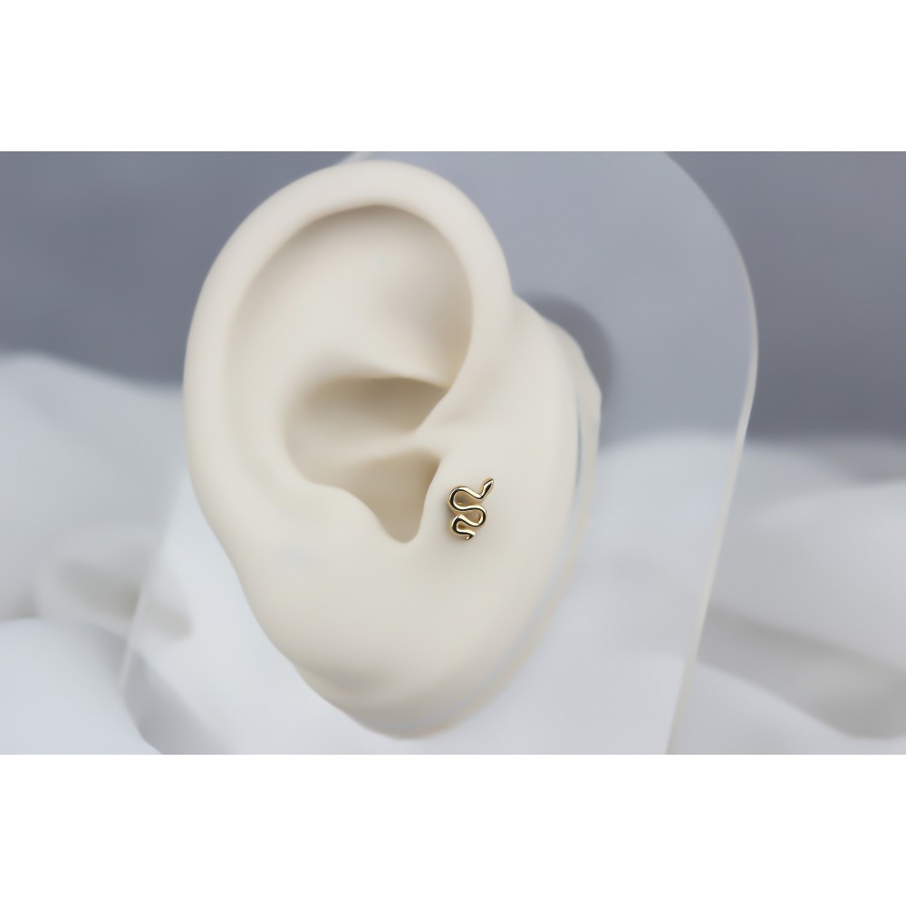 Glorria Altın Yılan Tragus Piercing Glorria Altın Yılan Tragus Piercing