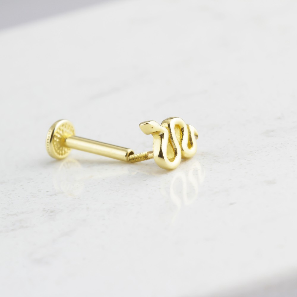 Glorria Altın Yılan Tragus Piercing Glorria Altın Yılan Tragus Piercing