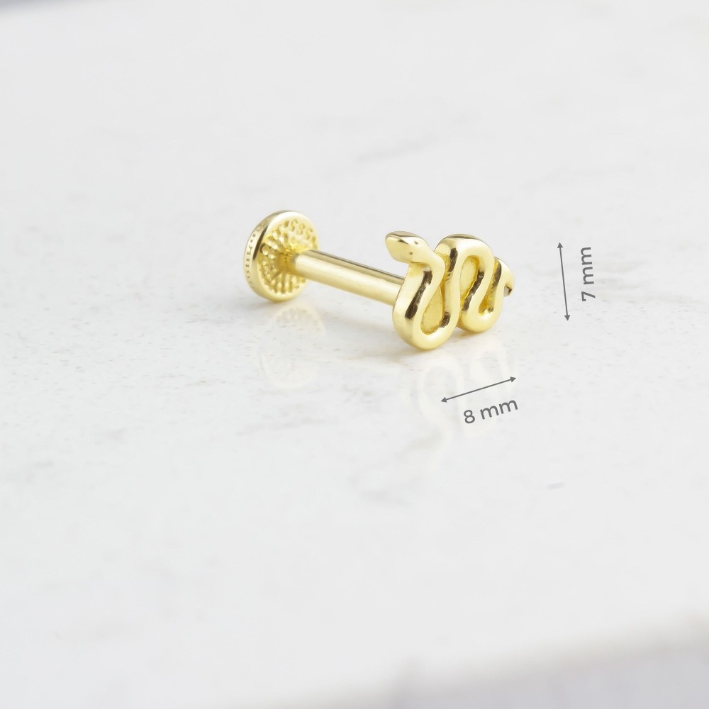 Glorria Altın Yılan Tragus Piercing Glorria Altın Yılan Tragus Piercing