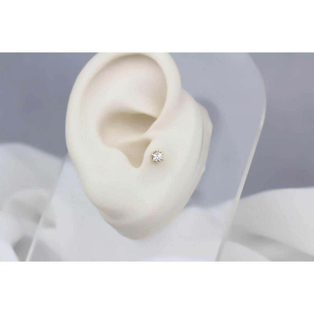 Glorria Altın Tektaş Tragus Piercing Glorria Altın Tektaş Tragus Piercing