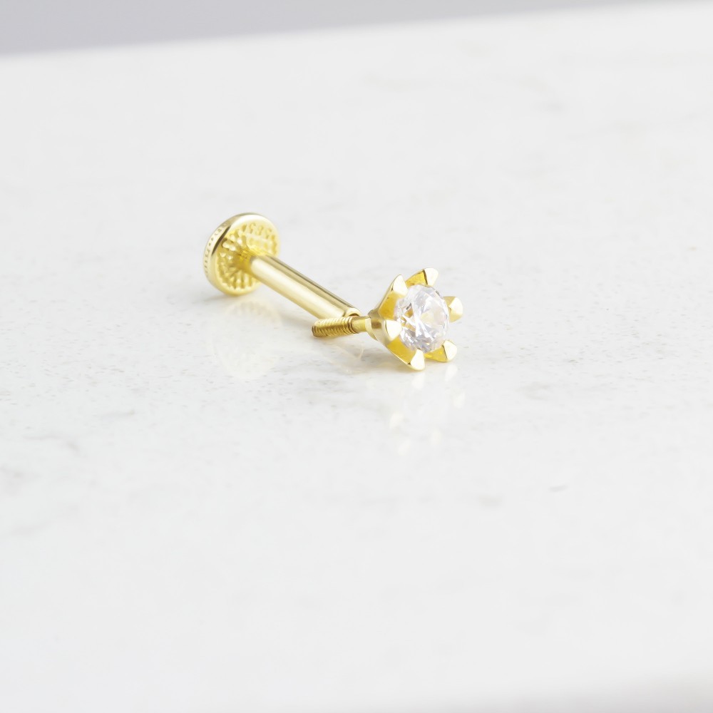 Glorria Altın Tektaş Tragus Piercing Glorria Altın Tektaş Tragus Piercing