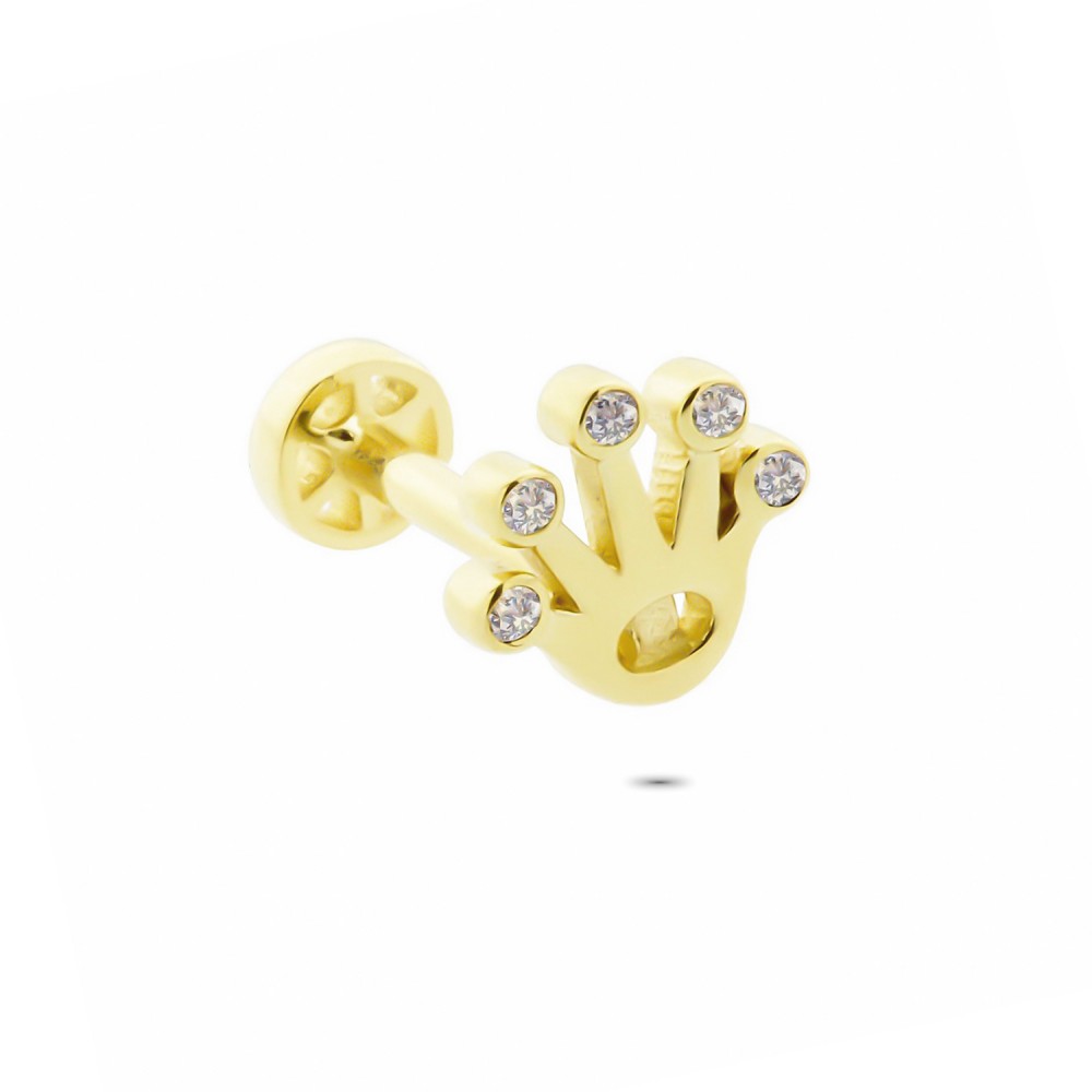 Glorria Altın Taç Tragus Piercing Glorria Altın Taç Tragus Piercing