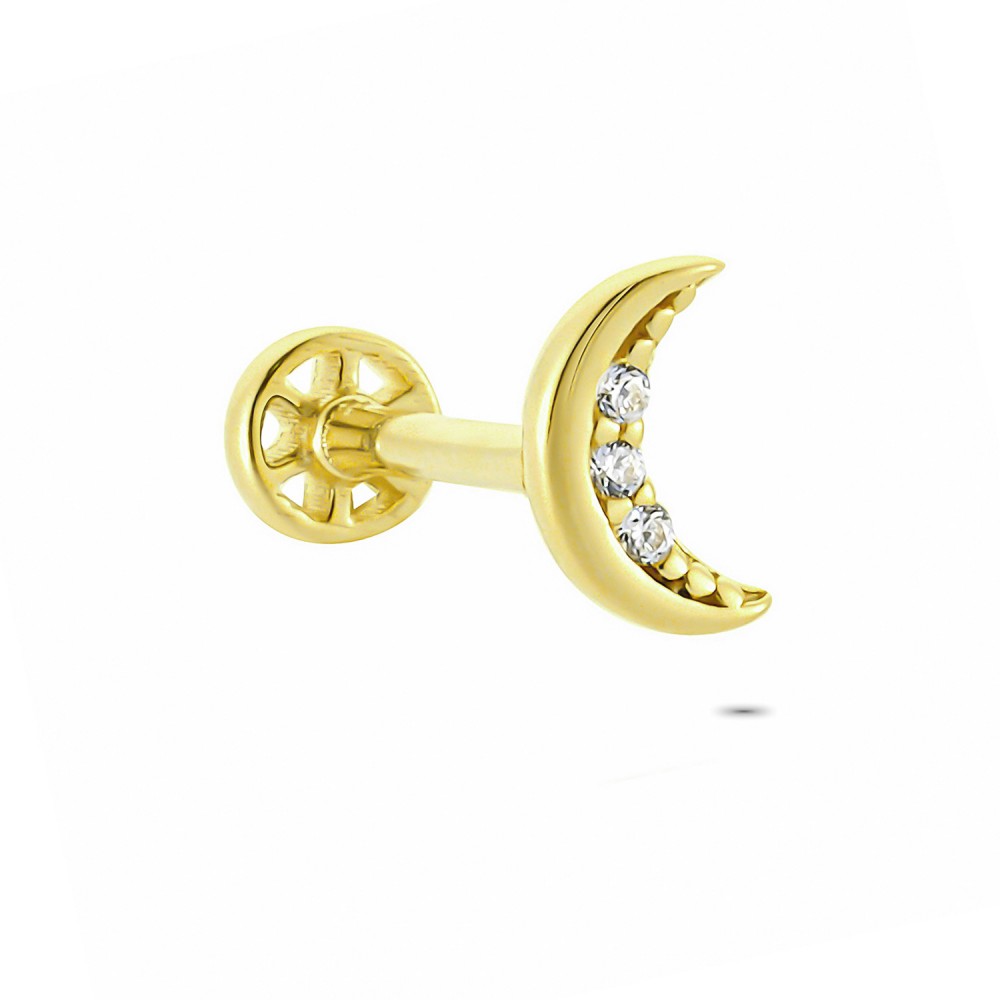 Glorria Altın Ay Tragus Piercing Glorria Altın Ay Tragus Piercing