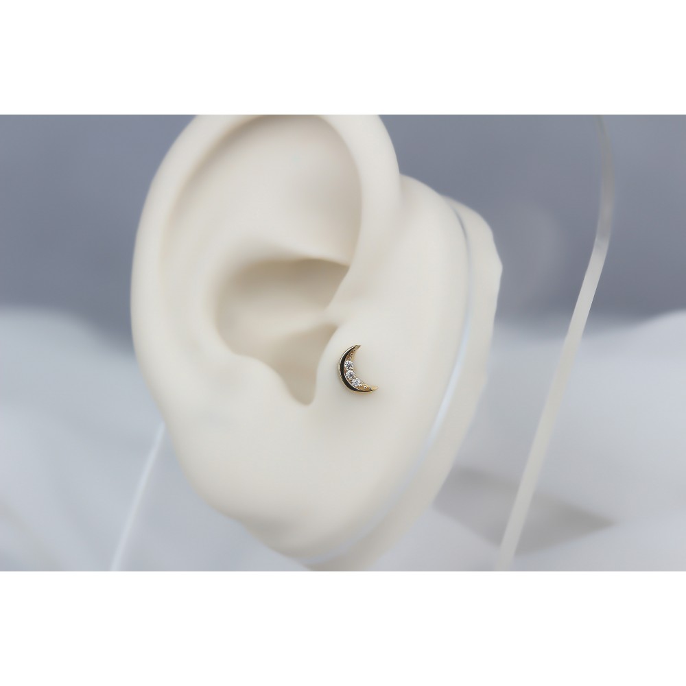 Glorria Altın Ay Tragus Piercing Glorria Altın Ay Tragus Piercing
