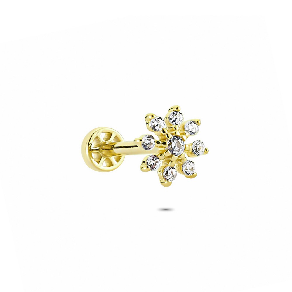 Glorria Altın Çiçek Tragus Piercing Glorria Altın Çiçek Tragus Piercing
