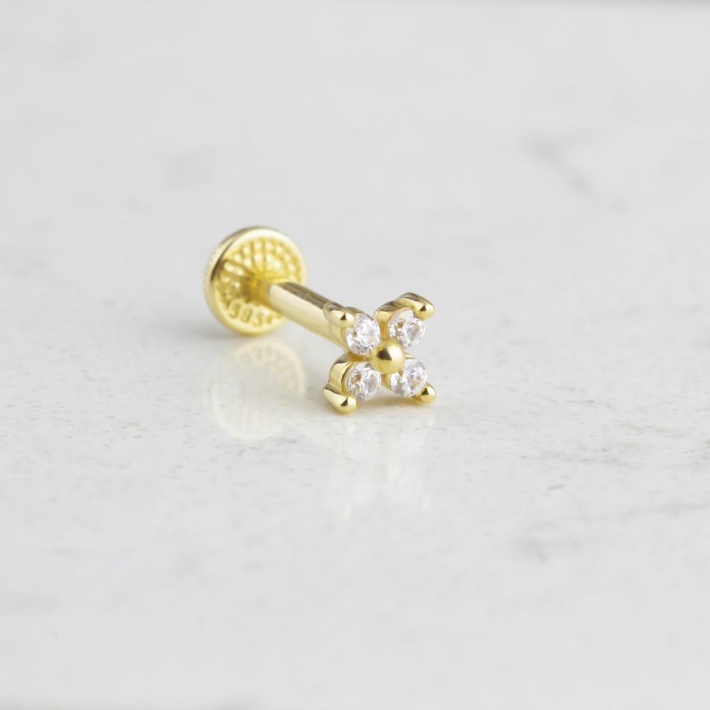 Glorria Altın Kelebek Tragus Piercing Glorria Altın Kelebek Tragus Piercing