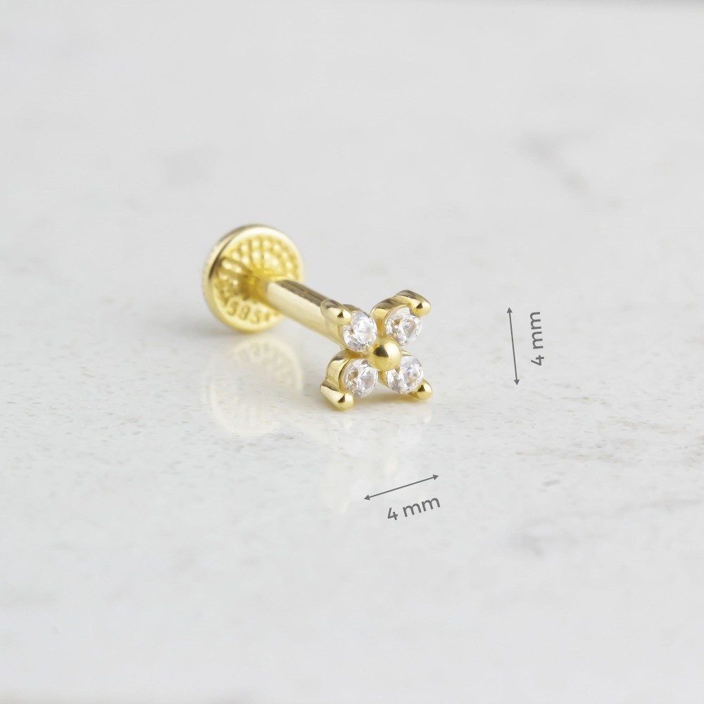 Glorria Altın Kelebek Tragus Piercing Glorria Altın Kelebek Tragus Piercing
