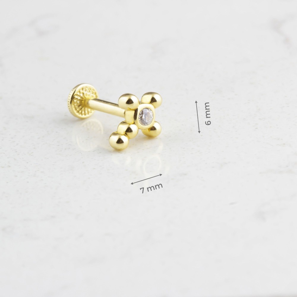Glorria Altın TektaşTragus Piercing Glorria Altın TektaşTragus Piercing