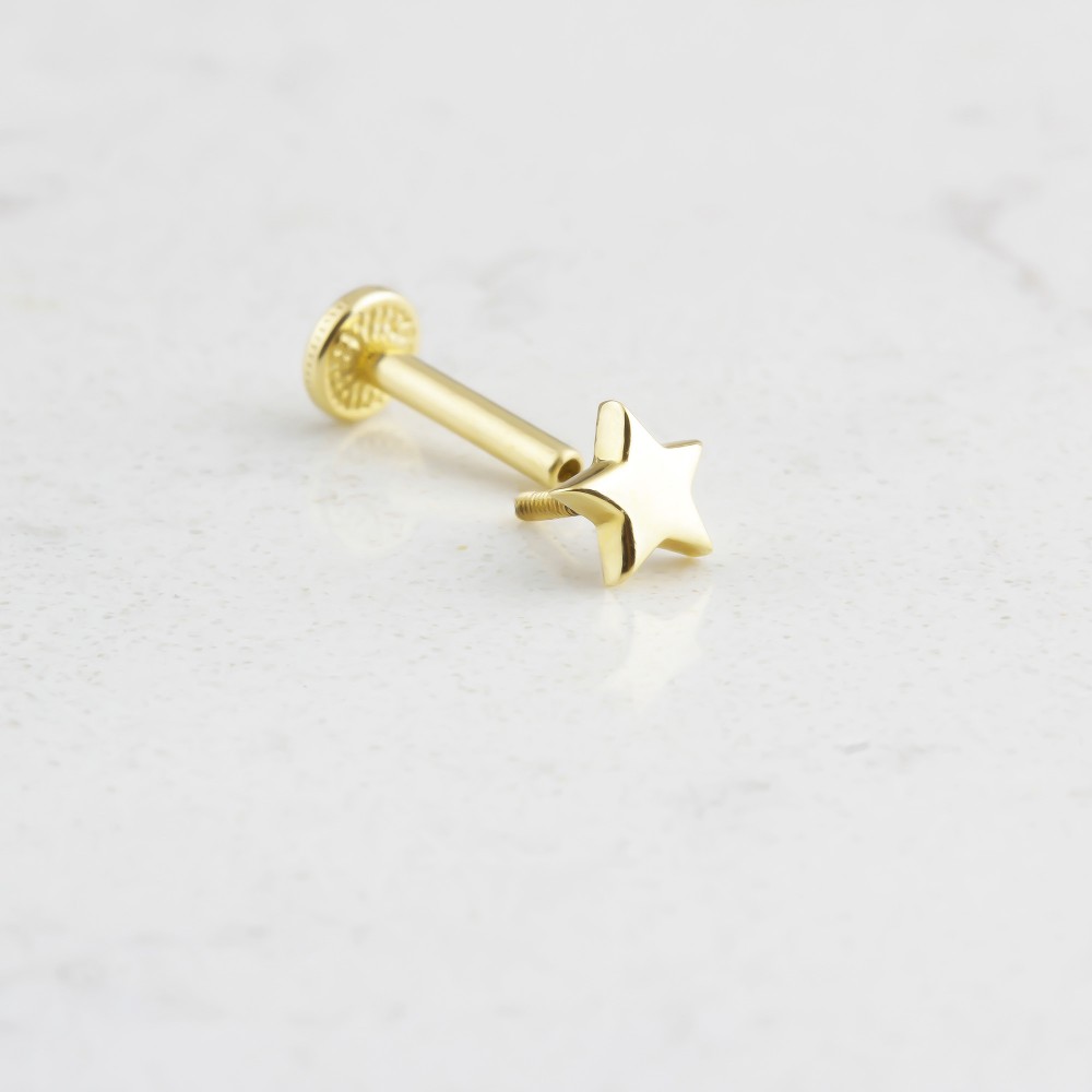 Glorria Altın Yıldız Tragus Piercing Glorria Altın Yıldız Tragus Piercing