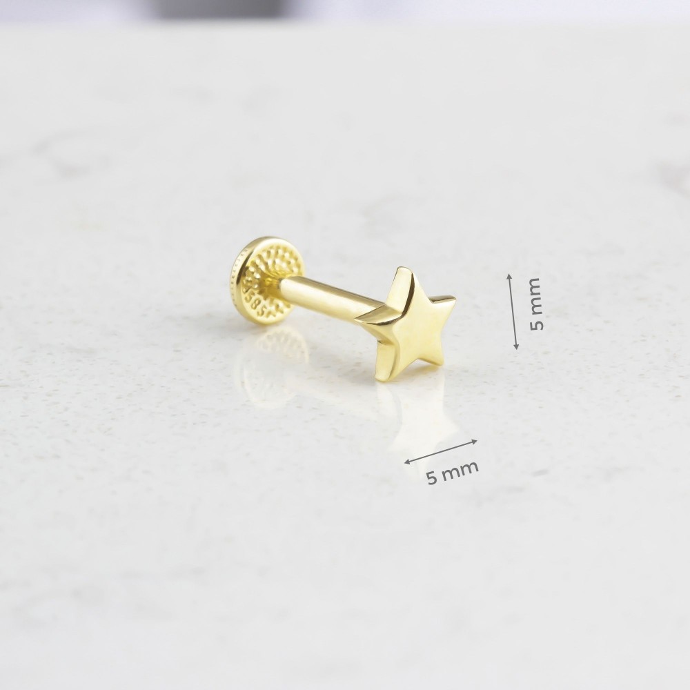 Glorria Altın Yıldız Tragus Piercing Glorria Altın Yıldız Tragus Piercing