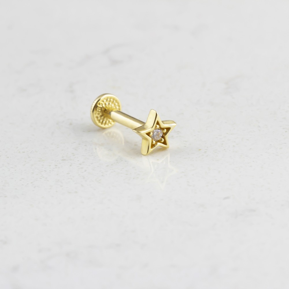 Glorria Altın Yıldız Tragus Piercing Glorria Altın Yıldız Tragus Piercing
