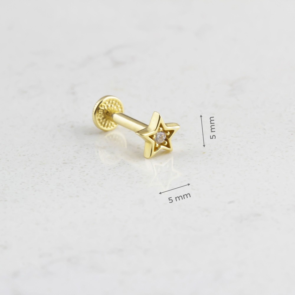 Glorria Altın Yıldız Tragus Piercing Glorria Altın Yıldız Tragus Piercing