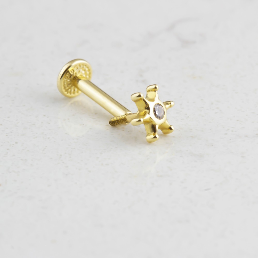 Glorria Altın Tektaş Tragus Piercing Glorria Altın Tektaş Tragus Piercing