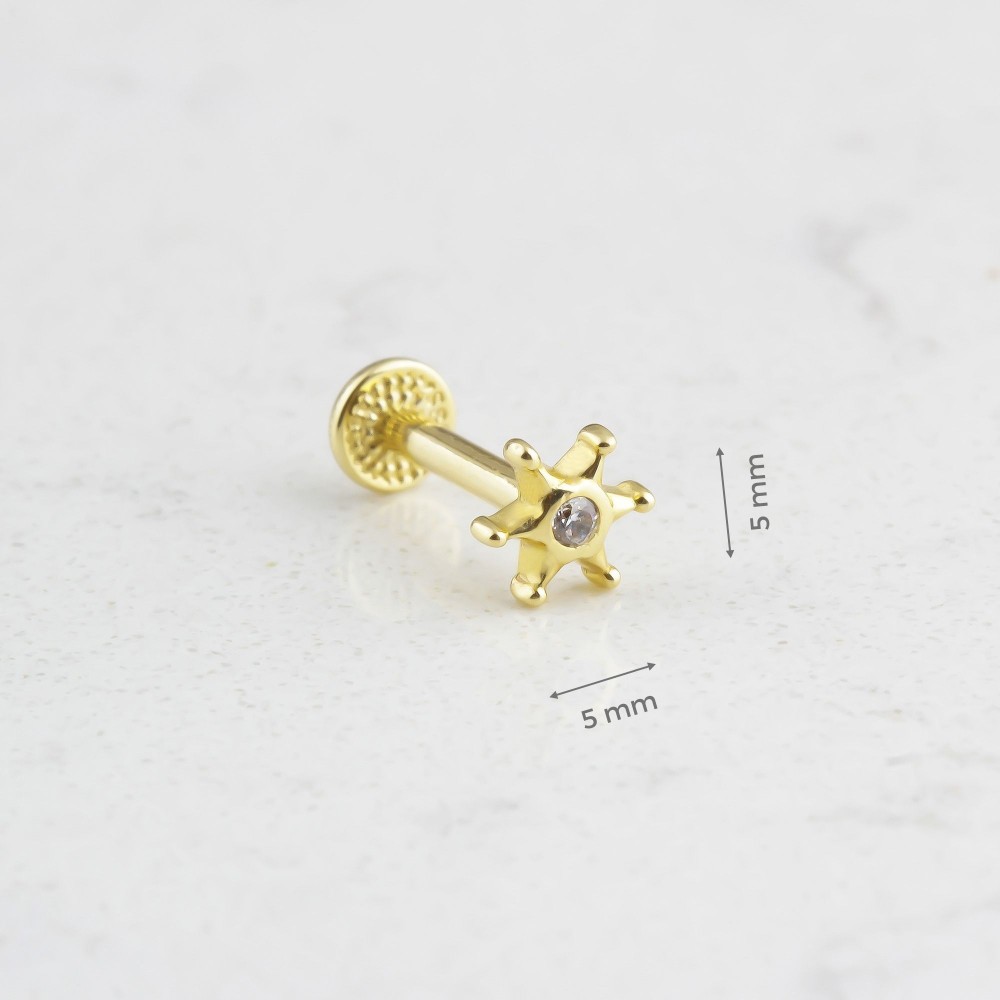 Glorria Altın Tektaş Tragus Piercing Glorria Altın Tektaş Tragus Piercing