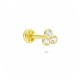 Glorria Altın Üç Taş Tragus Piercing Glorria Altın Üç Taş Tragus Piercing