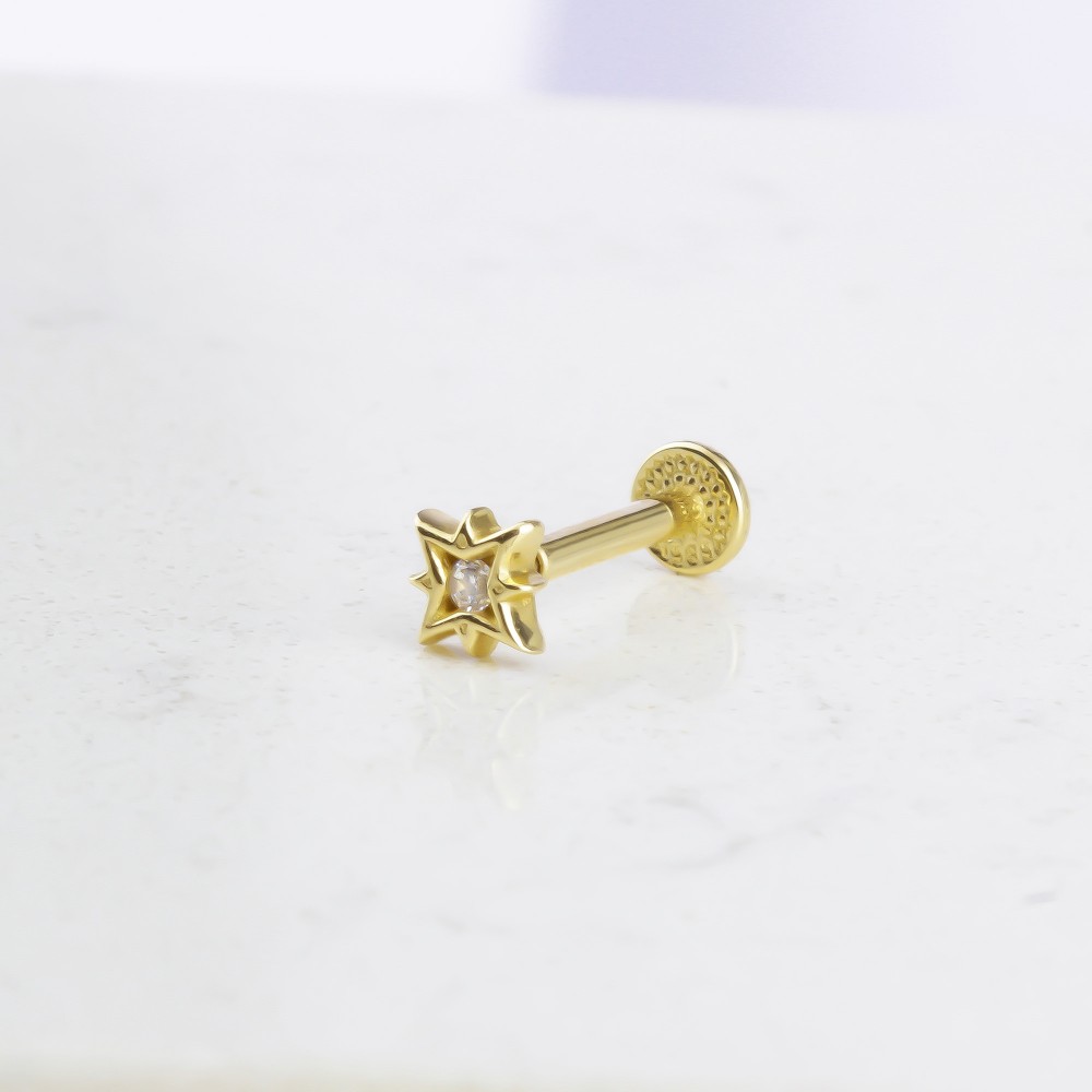 Glorria Altın Yıldız Tragus Piercing Glorria Altın Yıldız Tragus Piercing
