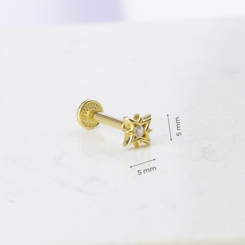 Glorria Altın Yıldız Tragus Piercing Glorria Altın Yıldız Tragus Piercing