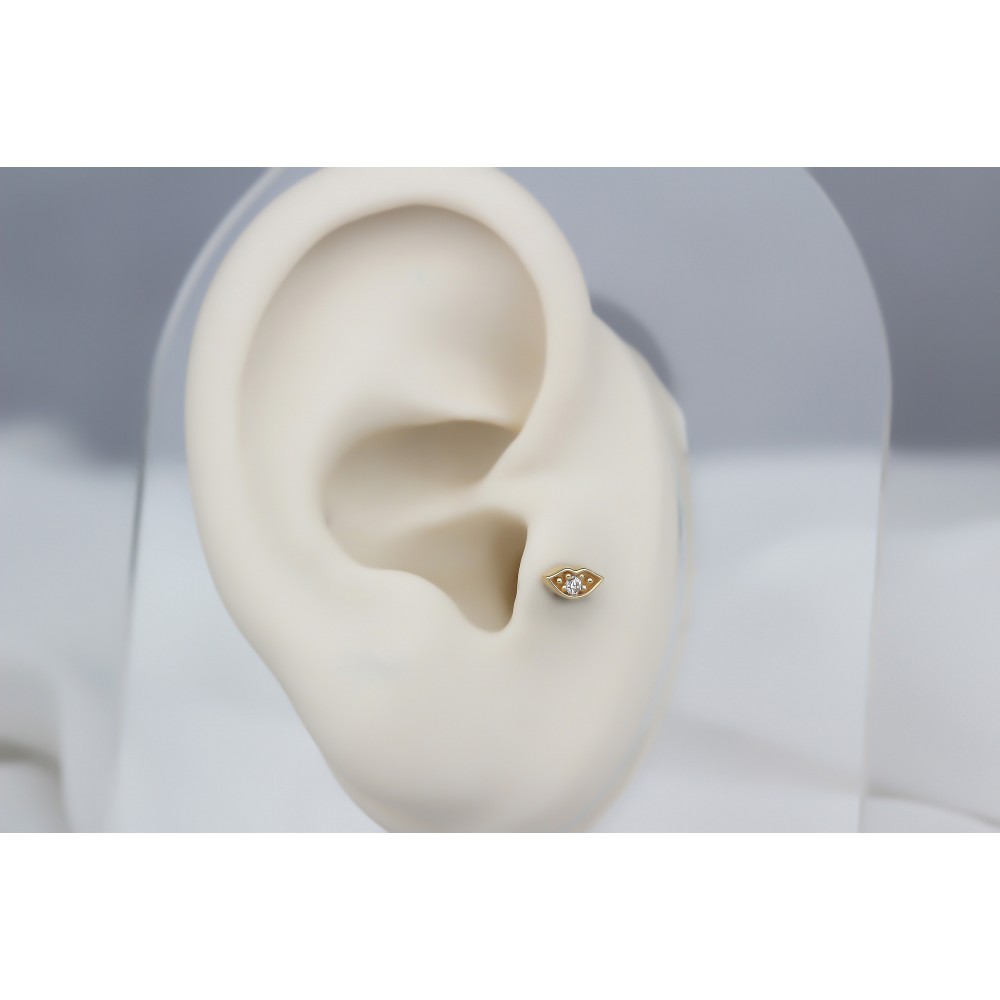 Glorria Altın Dudak Tragus Piercing Glorria Altın Dudak Tragus Piercing