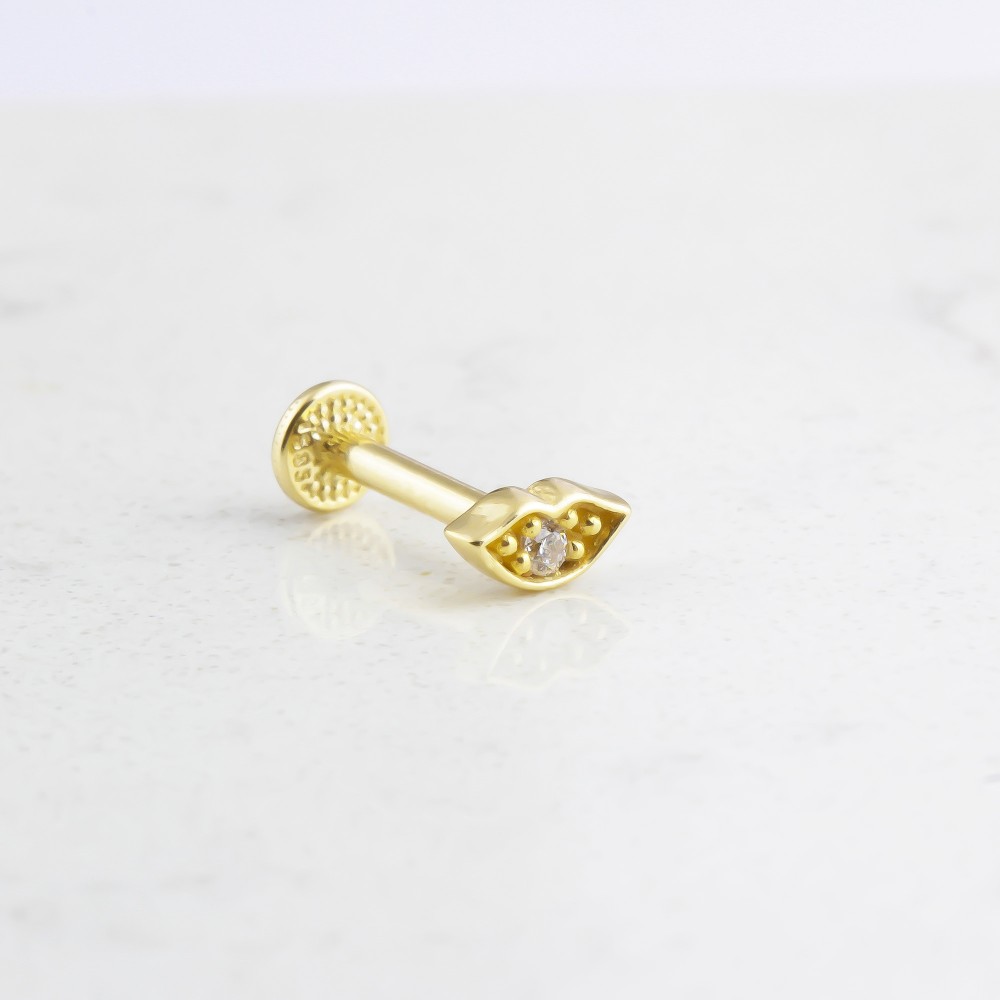 Glorria Altın Dudak Tragus Piercing Glorria Altın Dudak Tragus Piercing