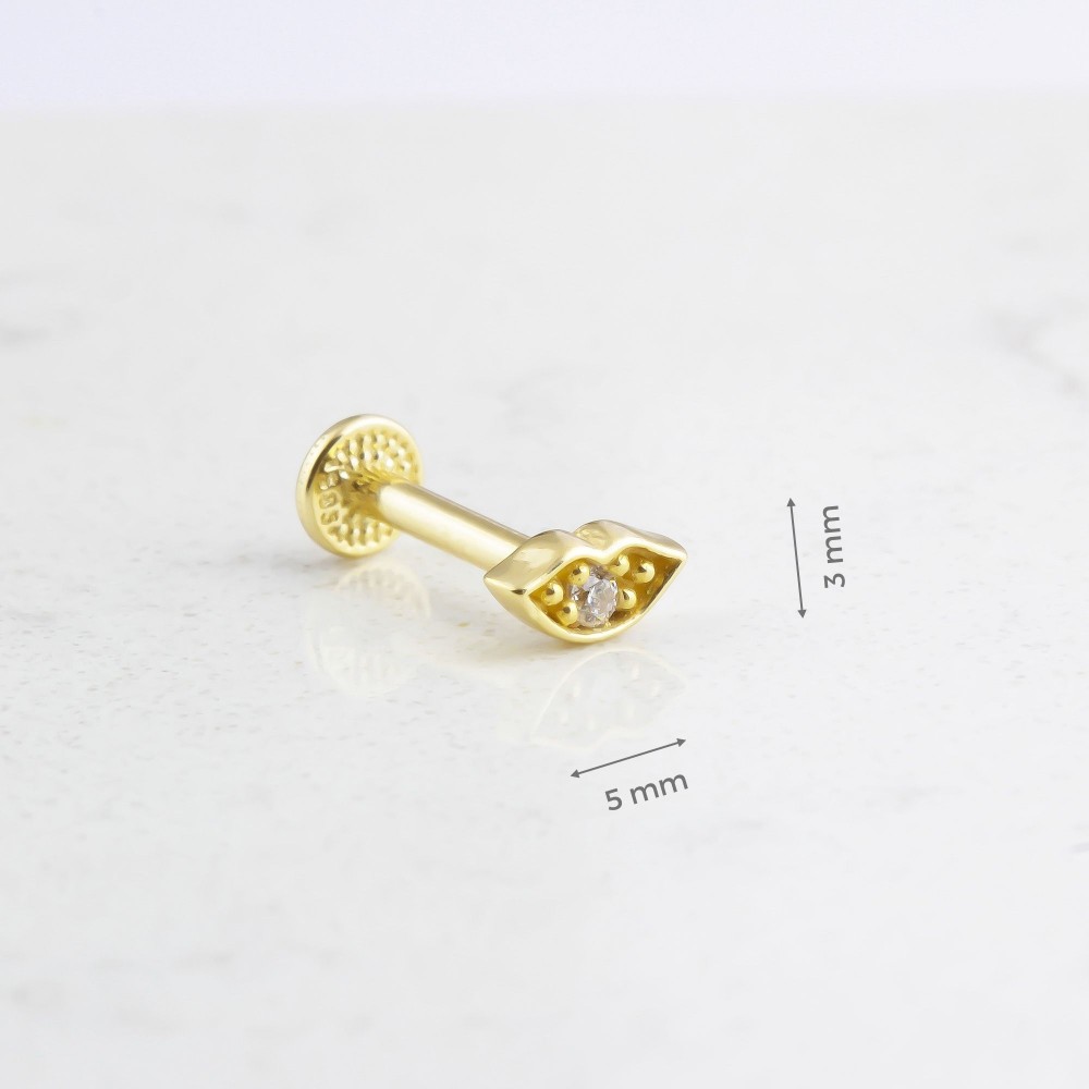 Glorria Altın Dudak Tragus Piercing Glorria Altın Dudak Tragus Piercing