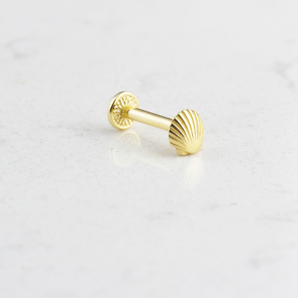 Glorria Altın Deniz Kabuğu Tragus Piercing Glorria Altın Deniz Kabuğu Tragus Piercing