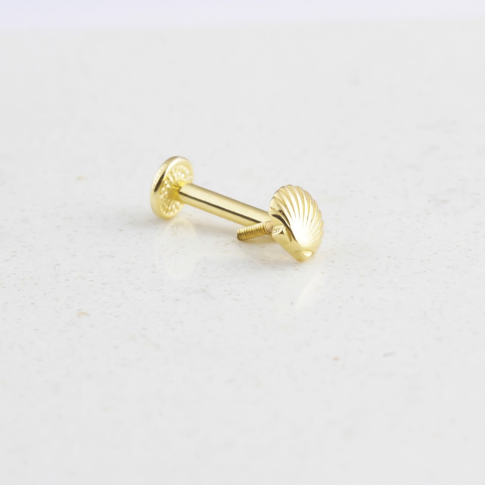 Glorria Altın Deniz Kabuğu Tragus Piercing Glorria Altın Deniz Kabuğu Tragus Piercing