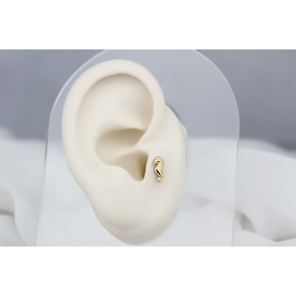 Glorria Altın Deniz Atı Tragus Piercing Glorria Altın Deniz Atı Tragus Piercing