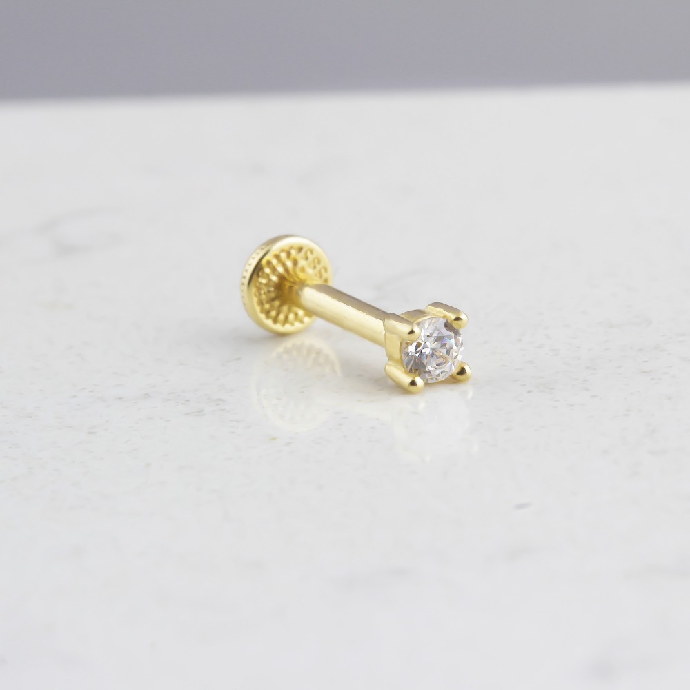 Glorria Altın Tektaş Tragus Piercing Glorria Altın Tektaş Tragus Piercing