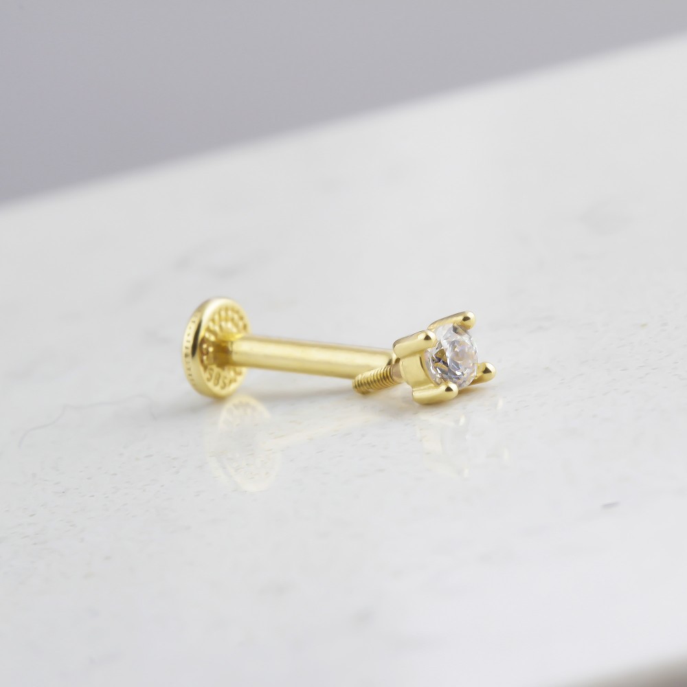 Glorria Altın Tektaş Tragus Piercing Glorria Altın Tektaş Tragus Piercing