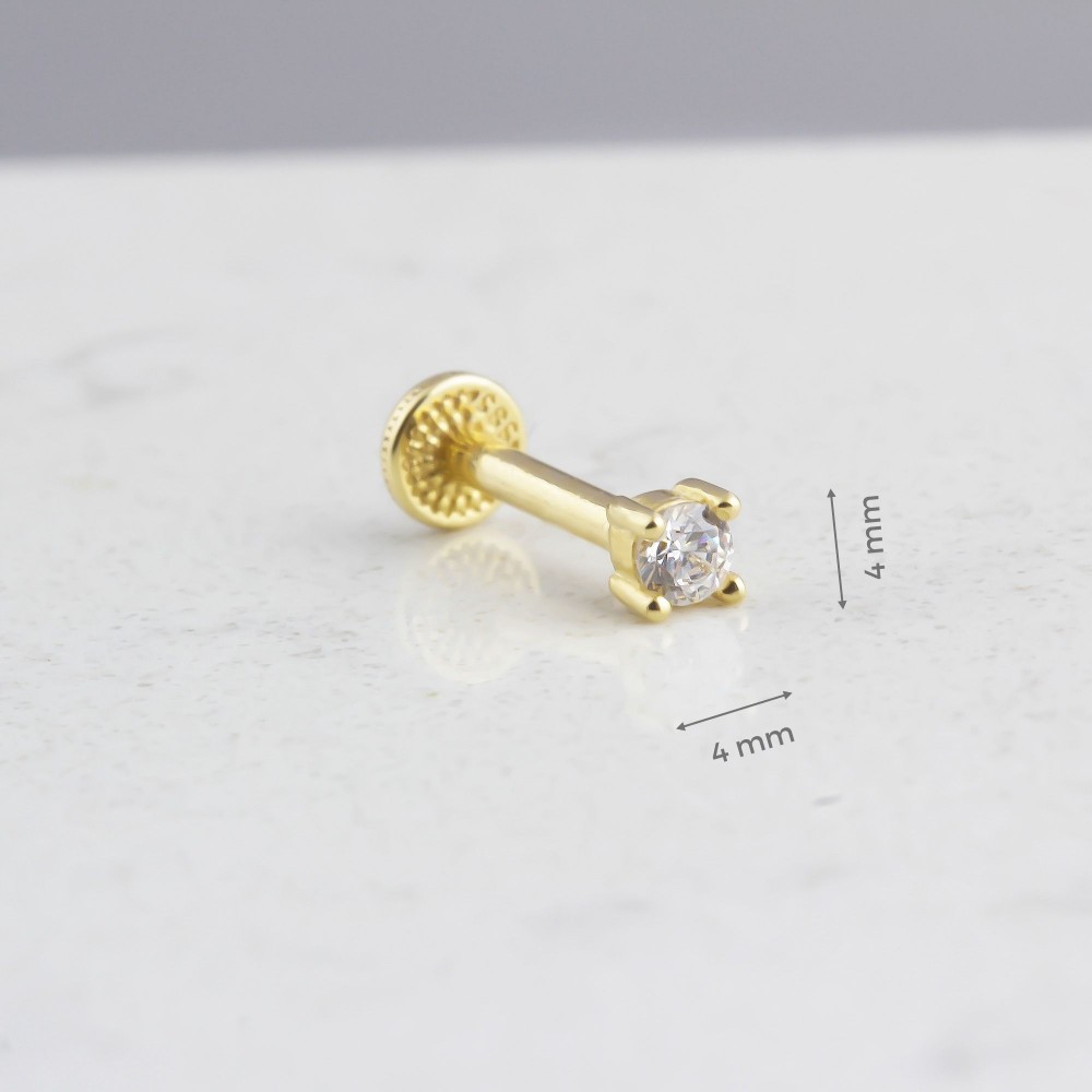 Glorria Altın Tektaş Tragus Piercing Glorria Altın Tektaş Tragus Piercing